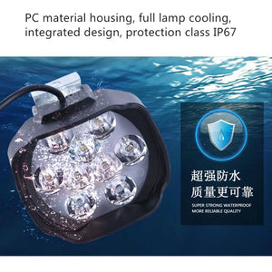 E-Bike LED Light 24V 36V 48V 60V 72V 15W Electric Bike Headlight Waterproof for Electric Bicycle Motorcycles Front Light