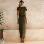 Women's Chic O-Neck Elegant Dress Short Sleeve Oversized Party Dress