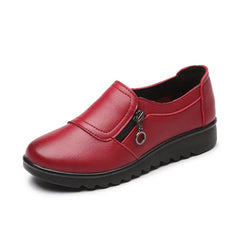 Women's Shoes Casual Fashion PU Leather Flat Shoes Ladies Slip On Comfortable  Work Shoes Flats
