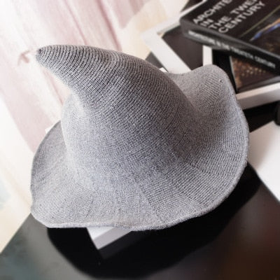 Witches Hat Wool Knit Hat Witch Accessories Halloween Witch Hat