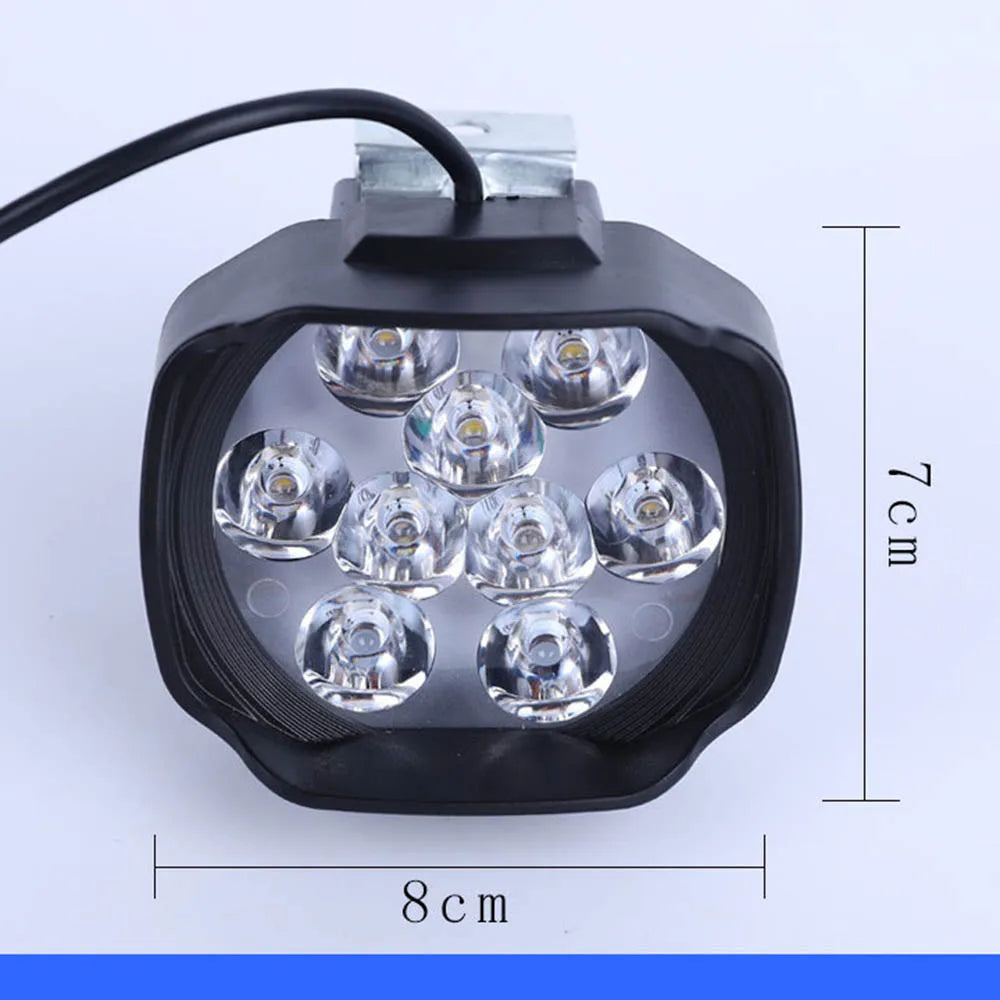 E-Bike LED Light 24V 36V 48V 60V 72V 15W Electric Bike Headlight Waterproof for Electric Bicycle Motorcycles Front Light