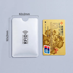 Anti-Rfid Credit Card Holder Wallet RFID Reader Blocker Wallet Card Case Protection Against Hackers Metal Credit Card Holder