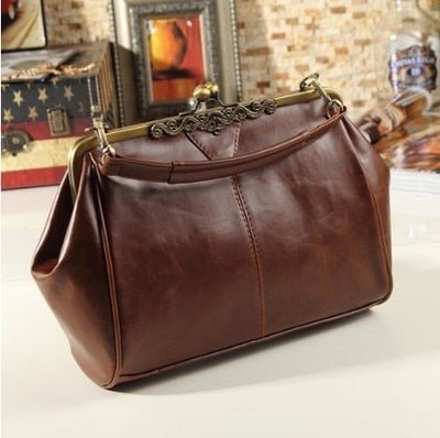 Faux Leather Ball Clasp Clutch Women Retro Shoulder Bag Elegant Evening Party Fashion Handbag