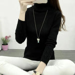 Thick Warm Women's Turtleneck Sweater Knit Long Sleeve Pullover