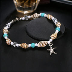 Shell Beads Starfish Anklets for Women Beach Anklet Cute Handmade Bohemian Foot Chain Bracelet