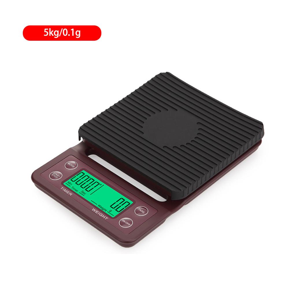 Food Kitchen Scale 3kg/0.1g, 5kg/0.1g Drip Coffee Scale With Timer Portable Electronic Digital Kitchen Scale High Precision LCD