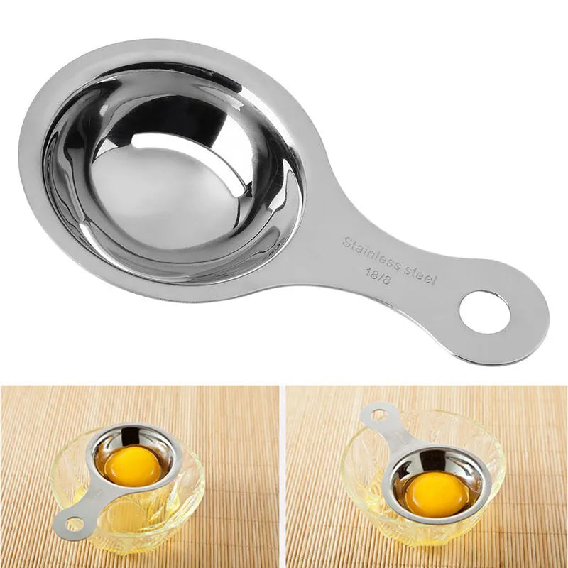 Egg White Separator Stainless Steel Egg Yolk Filter Kitchen Accessories Separating Funnel Utensil
