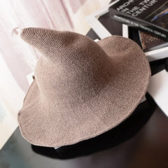 Witches Hat Wool Knit Hat Witch Accessories Halloween Witch Hat