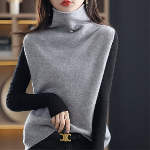 Cashmere Vest Knitted Loose Sweater 100% Wool Vest Autumn And Winter Knitted Loose Sleeveless Women's Pullover Sweater