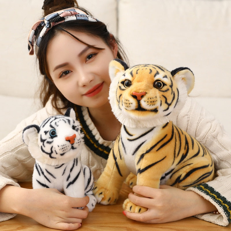 Baby Tiger Stuffed Toy Soft Plush Tiger Animal Pillow Dolls For Kids