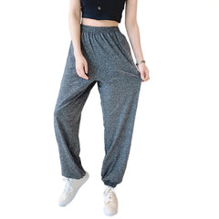 Plus Size Knit Cotton Women's Pajamas Pants Plus Size Sleepwear Loose Wide Leg Trousers