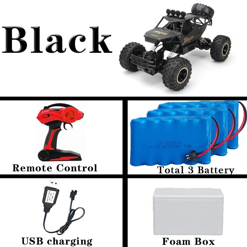 RC Monster Truck Kids 1:12 1:16 4WD 2.4G Radio Control Electric Off-Road Buggy Car Gift Boys