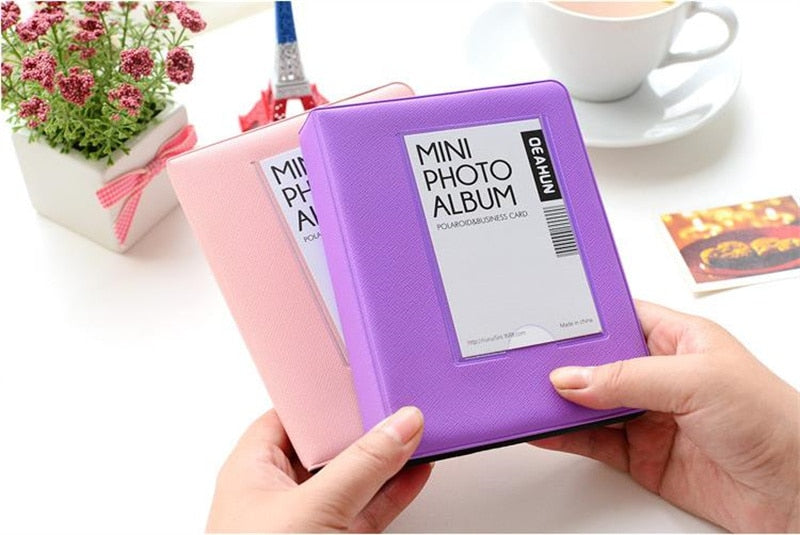 64 Sleeves/Pockets Mini Instant Photo Album Picture Case Mini Polaroid Photo Album