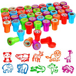 10 Pieces Wild Animal Stampers For Children Multicolor Jungle Safari Animals Stamps Self-Ink Stampers for Kids