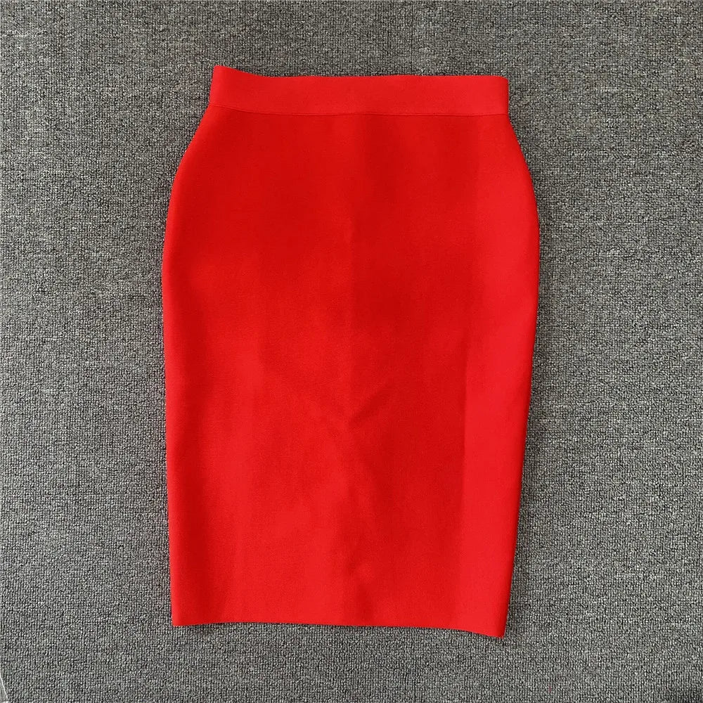 High Quality Women's Bandage Skirt Elegant Pencil Skirt Sexy Club Party Office Wear Vintage Skirts