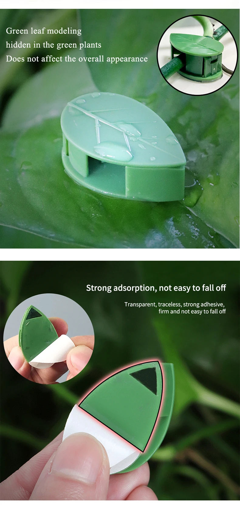 Invisible Wall Climbing Plant Fixture Rattan Vine Bracket Fixed Buckle Leaf Clips Traction Holder Garden