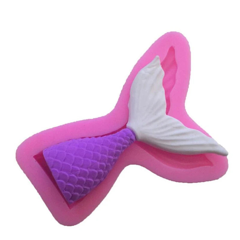 Pastry Silicone Mold Mermaid Tail Pattern Gum Paste Chocolate Cake Molds Candy Molds party Cupcake Decorating Tools