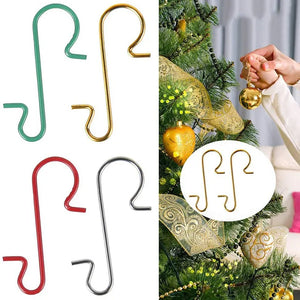 50-Pack Christmas Ornament Metal S-Shaped Hooks Holders Christmas Tree Ornament Pendant Hangers Decoration for Home