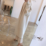 Women's Cardigan Coat, Wool Cashmere Soft Loose Knitwear, Over-the-knee Cardigan