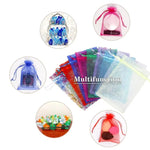 100pcs/lot Organza Bag 5x7cm,7x9cm,9x12cm Christmas Wedding Drawstring Bag Candy Bags Gift Pouches Jewelry Packaging Display