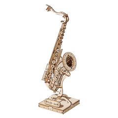 Wooden Craft Kits for Kids 3D Musical Instrument Wooden Puzzle Game Assembly Saxophone Drum 4 Kinds DIY Kit Accordion Cello Toy Gifts for Children