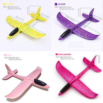 50CM Big Polystyrene Steering Wheel Throwing Plane Toy Foam Manual Airplane for Children