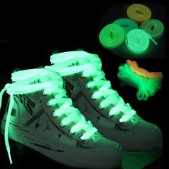 2-Pair Luminous Shoelaces for Kids Sneakers Reflective Glow-in-the-Dark Shoelaces