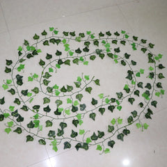 100-Leaf Artificial Ivy Leafs - 1 piece = 2.4M Home Decor Garland Plants Fake Vine Foliage Flora Creeper Green Ivy Wreath