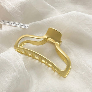 Extra Large Metal Twisted Hair Claw Clip Minimalist Extra Large Gold/Silver Pretzel Hair Claw Clamp for Thick Hair