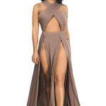 Bold & Elegant Cut-Out Maxi Dress – Sultry, Sophisticated, and Statement-Making