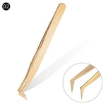 Professional Eyelash Extension Tweezers Stainless Steel Straight Curved Volume Round Lash High Precision Tweezers for Eyelash Extensions