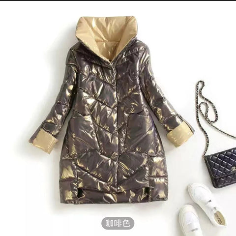 Winter Coat Women Hooded Eco-Friendly Materials Warm Casual Contemporary Fashion Outerwear Jacket
