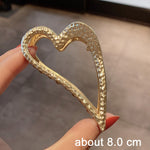 Extra Large Metal Twisted Hair Claw Clip Minimalist Extra Large Gold/Silver Pretzel Hair Claw Clamp for Thick Hair