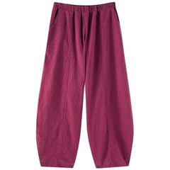 Plus size Casual Oversized Baggy Pants for Women Elastic Waist Retro Loose Harem Pants Trousers