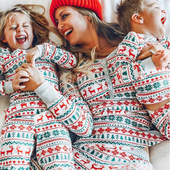 Christmas Family Matching Pajamas Sets Xmas for Adults & Kids Mother And Daughter Father Son Sleepwear Family Pajamas