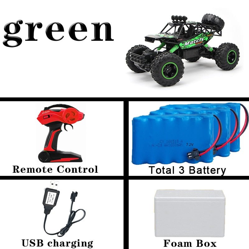 RC Monster Truck Kids 1:12 1:16 4WD 2.4G Radio Control Electric Off-Road Buggy Car Gift Boys