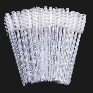 Disposable Crystal Eyelash Brush Comb 50/300Pcs Eye Lashes Extension Mascara Wands Makeup Professional Makeup Beauty Tool