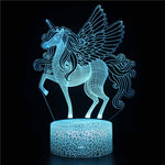 Unicorn LED Night Table Lamp Mini LED Optical Night Light Lamp with Remote For Kids