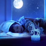 Unicorn LED Night Table Lamp Mini LED Optical Night Light Lamp with Remote For Kids