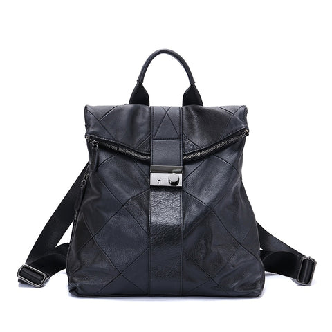 Faux Leather Anti-Theft Backpack Women Large Capacity Travel School Girl Casual Fashion Bag