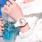 Full Size 40mm Ladies Watch Silicone Strap Skin Friendly Minimalist Quartz Watch
