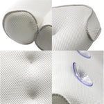 3D Mesh Spa Bathtub Pillow with Suction Cups Extra Thick Spa Bathtub Cushion for Head, Neck, Back and Shoulder Support