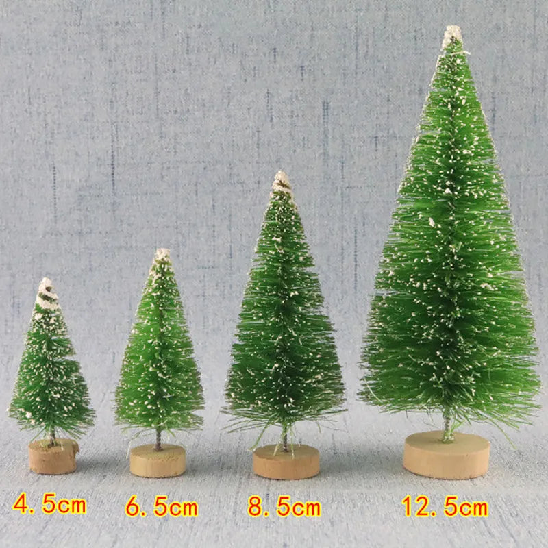 5-Pieces DIY Mini Christmas Trees Cedar Pine For Home Table Blue-Green Gold Silver Mini Christmas Tree Home Decor