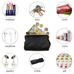 Women's Mini Coin Purses Genuine Leather Small Purse Metal Hasp Wallet Card ID Holder