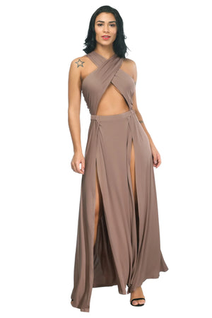 Bold & Elegant Cut-Out Maxi Dress – Sultry, Sophisticated, and Statement-Making