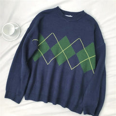 Women's Pullover Knitted Sweater Oversized Loose Patterned Ladies Winter Sweater