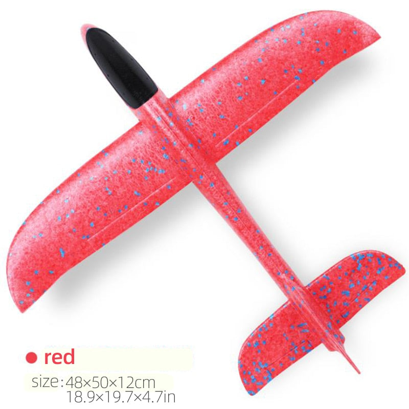 50CM Big Polystyrene Steering Wheel Throwing Plane Toy Foam Manual Airplane for Children