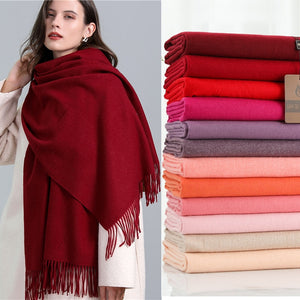 Oversized Scarf Bohemian Wrap Shawl with Tassel Winter Warm Shawl