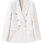 Double Breasted Button Up Casual Coat Women's Blazer