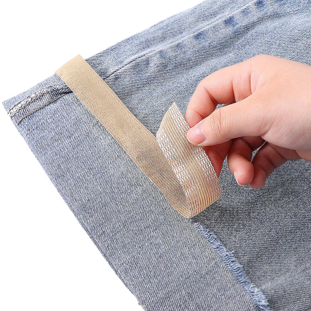 Self-Adhesive Pants Paste, Iron on Pants Edge to Shorten Hems, Repair Pants for Jean Clothing and Jean Pants DIY Sewing Fabric Handmade